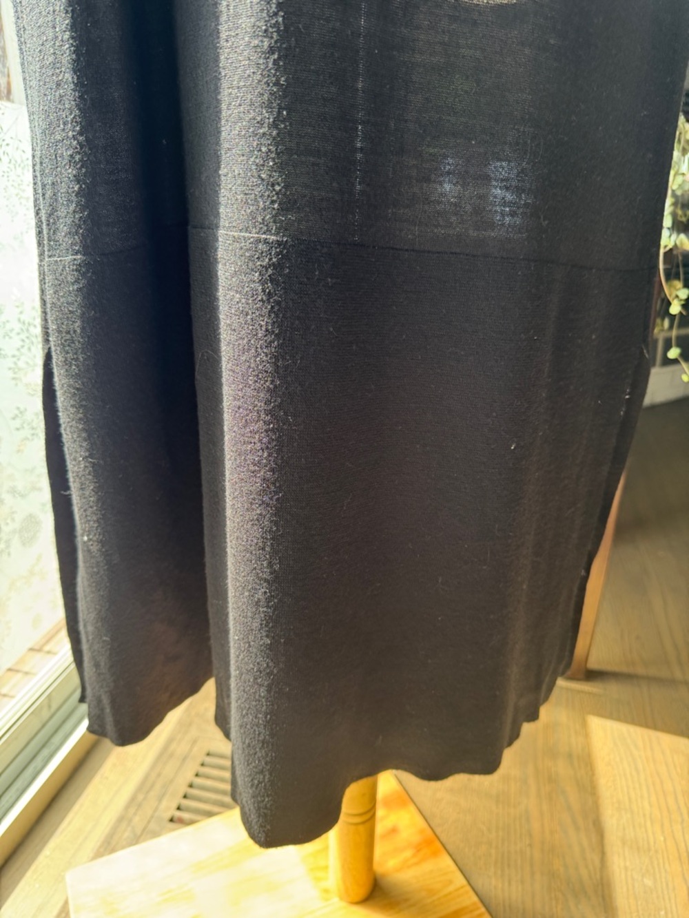 Talbots Black Open-Front Long Cardigan Sweater - Picture 7 of 8